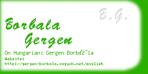 borbala gergen business card